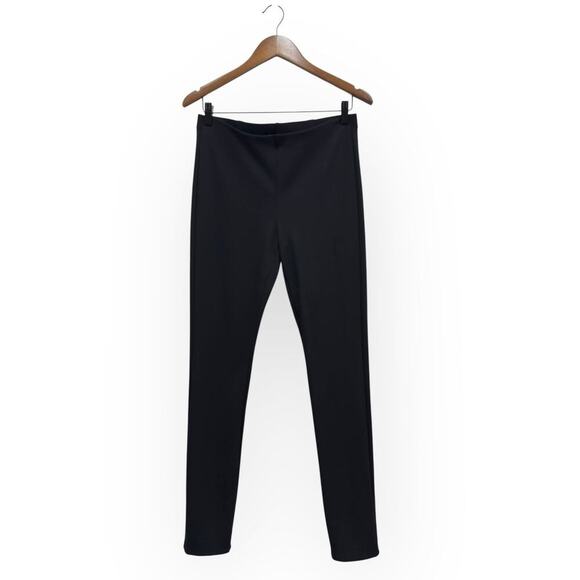 Eileen Fisher Mid Rise Pull-On Stretch Ponte Legging Pants Black 31" size S/P - Picture 2 of 6